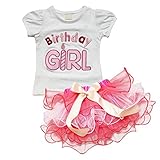 iEFiEL Baby Girls Infant Kids 2pcs Clothing Sets T-Shirt Top + Tutu Skirt Birthday Gift Outfits