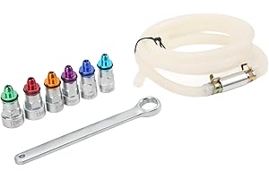 AOWINHIT Kit Chiave Spurgo Freni in Metallo Gomma 6 Adattatori 1 Tubo di Scarico Universale per Auto SUV Camion Leggero