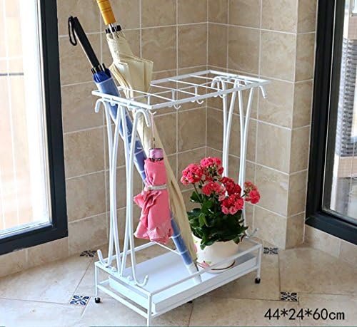 Creative Umbrella Rack Hotel Lobby Household Iron Umbrella Barrel Umbrella Shelf-standing Umbrella Umbrella Stands ( Color : White , Size : 44*24*60cm )