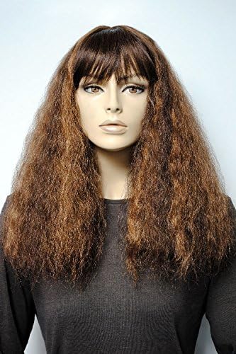 Crimped wig, long, brown and blonde: Tyra