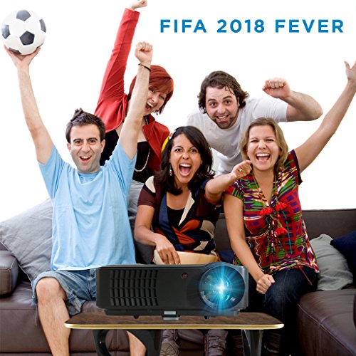 HD Projector Smart WIFI LED Projector - Bluetooth, HD 720, Full HD 1080p HDMI Projector for Home Cinema, Gaming, Home Entertainment, Multimedia, Home Theatre Projector, Pubs, Clubs, Hotels, Office, Conference, PowerPoint Presentation- ABIS HD6000 Plus Model (Black)