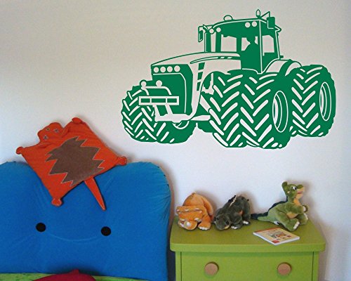 Wandtattoo Trecker Traktor Kinderzimmer Spielzimmer in 9 Größen und 19 Farben (75x48cm königsblau) - 3