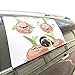 Produktbild Cartoon Lächelnde Zwiebel Gemüse Faltbarer Hund Sicherheit Auto Gedruckt Fenster Zaun Vorhang Barrieren Beschützer Für Baby Kind Einstellbare Flexible Sonnenschutzabdeckung Universal Fit Für Suv