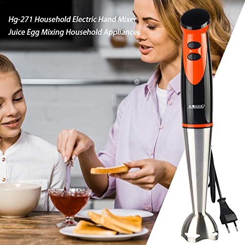 Rlorie Multifonction Portable Mixeur Plongeant 750W Mélangeur Électrique Fouet et chooper pour Le Mélange Laits Frappés Cocktails Boissons Aux Fruits,39  7  7cm Acier Inoxydable ABS Batteurs Natural