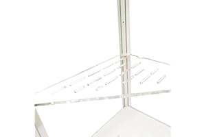 PIAOLGYI Replacement Shelf for IKEA Milsbo Tall Indoor Greenhouse Cabinet, Triangular Acrylic Corner Shelves Extra Shelves Accessories Compatible with Tall IKEA Milsbo Glass Cabinet