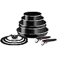 Tefal Ingenio Easy On 10 Piece Set, Pots & Pans Set, Stackable, Easy Cleaning, Non-Stick Coating, Removable Handle, Heat Indicator, L1599143