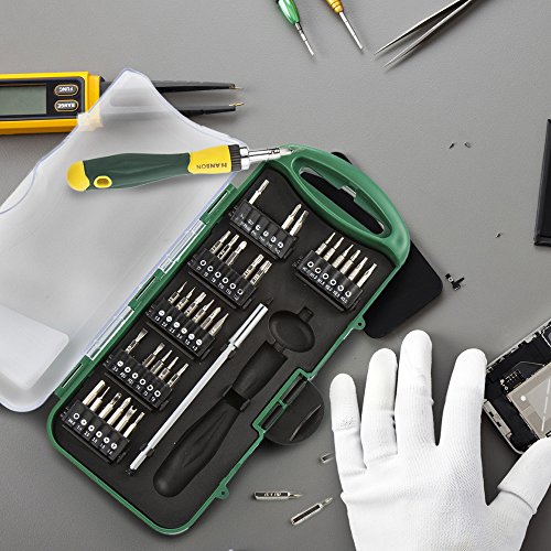 Schraubendreher Set 38 in 1 Tunuti Präzises Mini Werkzeug Schraubenzieher Satz mit Sperrrad am Ende Mit Zubehör und Verlängerungsstange Haushaltsreparatur für Handys, Tablets, Computers, Laptops und Elektronische Produkte - 8