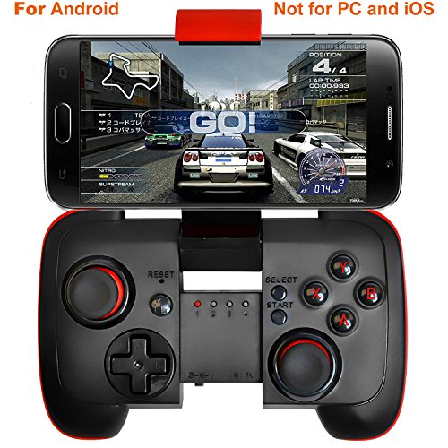 Android Controller UltradÃ¼nn Bluetooth Gamepad mit Halterung fÃ¼r Android / Tablet / TV-Box / VR-GerÃ¤te / Emulatoren - Schwarz Rot