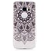 Produktbild MUTOUREN Samsung Galaxy S7 Edge Handyhülle Schutzhülle Hülle Case Transparent Durchsichtig TPU Kristall Clear Case Backcover Anti-Fingerprint Bumper Slimcase-Blumen Schwarz