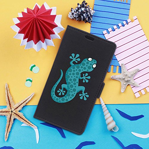 BeCool® – Schutzhülle Ebook im Bookstyle für Samsung Galaxy J5 2017, schützt Ihr Ebook da es sich perfekt anpasst, mit Standfunktion, Fächer für Karten und Geldscheine und, natürlich, unser exklusives Design. Blau Salamander - 2