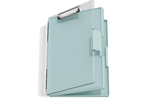 Hnogri Porte-bloc avec rangement, porte-bloc d'allaitement avec ouverture latérale, porte-bloc robuste avec boîte de rangement à double compartiment, écriture lisse pour le travail, vert