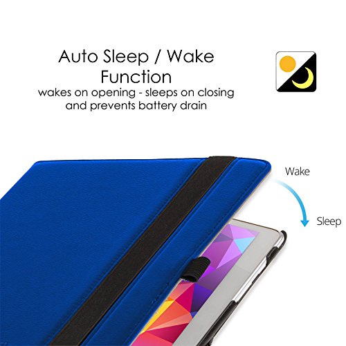 ForeFront Cases® Neue Leder Drehbar Hülle / Tasche / Case / Cover für Samsung Galaxy Tab S 10.5 T800 – Rundum-Geräteschutz und intelligente Auto-Sleep-Wake-Funktion mit 3-JAHRES-GARANTIE VON FOREFRONT CASES – inkl. Eingabestift - 6