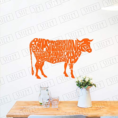 Preisvergleich Produktbild xingbuxin Wandtattoo Cartoon Tier Kuh Wandaufkleber Für Kinderzimmer Abnehmbare Modernes Design Bauernhof Klebstoff Kreative Wohnkultur 2 65x42 cm