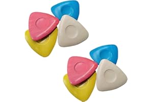 PSOWQ Gesso da Sarta - Gesso Sarta Colorato, Triangolo di Alta qualità Gesso per Sartoria, Gesso Sarta è Adatto per Marcare Vari Tessuti e Pelli, 8 Pezzi, 4 Colori.