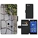 Produktbild PU Leder Wallet Case Folio Schutzhülle // M00158367 Türblätter Natur Wood House Grün // Sony Xperia Z4 E6553