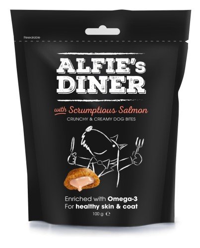 Mark & Chappell - Salmón de cena para perro de Alfie, 100 g