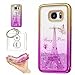 Produktbild Hülle Galaxy S7 (5,1 Zoll ) Hülle Transparent Hardcase,3D Galvanotechnik TPU Kreative Liquid Bling Hülle Case Für Samsung Galaxy S7 (5,1 Zoll ) ,Dynamisch Treibsand Flüssige Fließend Wasser Glitter Sparkle Klar Hart Plastik Tasche Kristall Handytasche Rückseite Hülle Schale Etui Für Samsung Galaxy S7 (5,1 Zoll ) + Schlüsselanhänger (R) (2)