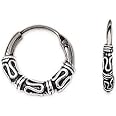Boucles D'oreilles Créoles Ethniques En Argent 925, Diamètre 16 Mm, Marque Tata Gisèle - Neuf