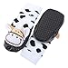 Bebedou grey panda cartoon socks 6 to 12 months Baby Toddlers Kids Comfy Indoor Slippers Shoes Socks Moccasins NON SKID Indoor Shoes Socks Durable Multifunctional slip baby booties breathable toddler elastic, warm and thick socks with soft leather sole 12 cm
