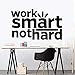 Produktbild Arbeit Smart Nicht Schwer Büro Aufkleber Zitate Wandkunst Aufkleber Wandaufkleber Pvc Material Wohnzimmer Schlafzimmer Vinyl Aufkleber Lila M 43 cm X 71 cm