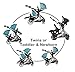 Duellette 21 BS Twin Double pushchair stroller Buggies Tandem 2 seat units, 2 Footmuffs and 2 rain covers, by Kidz Kargo Silver Chassis Teal Mist