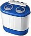 Produktbild 2in1 Mini Waschmaschine | Waschautomat | Camping | Toploader mit Schleuder | bis 3KG (Blau/Weiss)