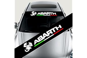 ACSUZ Auto Decalcomanie Adesivi, per Fiat Abarth Adesivo Parabrezza Anteriore Sticker Protector Exterior Car Accessories