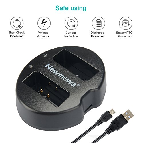 Newmowa Double USB Chargeur pour Canon LP-E10  EOS Rebel T3 T5 1100D 1200D Kiss X50