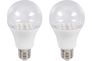 JIAHEY 2 PCS LED Grow Light Bulbs Full Spectrum LED Grow Light Bulb for Indoor Plants Seedlings Flowers Greenhouse E27, White