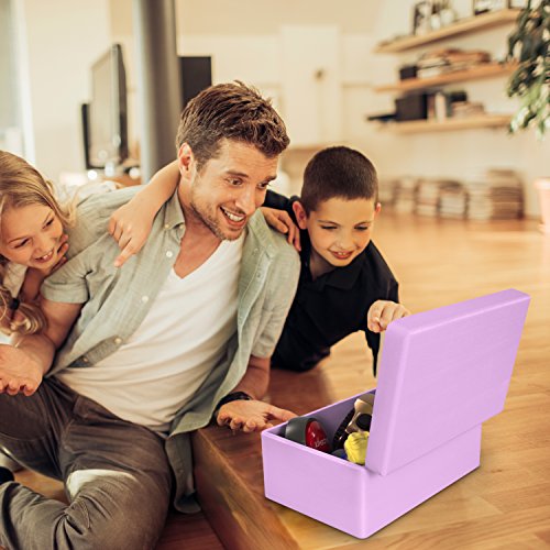 Baby Erinnerungskiste aus Holz zur Geburt für Mädchen – Kiefer Rosa Lackiert – ca. 30 x 20 x 14 cm – Venkon - 6