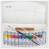 Van Gogh spacebeauxarts Van Gogh Acuarelas Set 12 x 10 ml Tubos,con Pincel y Estompe