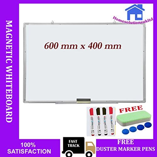 FastWrite Office School 600 x 400 mm (60 CM x 40 CM) Magnetic Whiteboard Dry Wipe Drawing Board