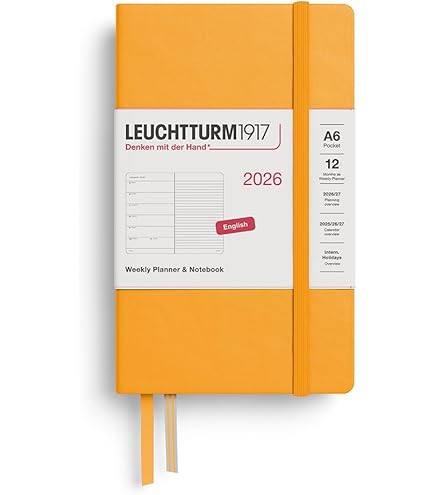 Leuchtturm1917 A5 Medium Hardcover Weekly Planner & Notebook 2025 - View #3