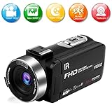 Multifunktions Camcorder: Dieser digitale Camcorder unterstützt externes Mikrofon (NICHT ENTHALTEN), Zeitraffer, Bewegungserkennung, Zeitlupenaufnahme und setzt die Aufnahme fort. Diese Videokamera unterstützt auch externes 3,7 MM UV Objektiv oder Weitwinkelobjektiv (externes Objektiv NICHT ENTHALTEN) ), damit Sie wundervolle Aufnahmen / Bilder zum Filmen von YouTube-Videos erstellen können.