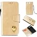 Produktbild SONY XZ1 COMPACT Hülle,Alfort SONY XZ1 COMPACT Schutzhülle, Simulations-Retro-Ledertasche Flip Wallet Lederhülle Elegant Design Premium PU Leder Hohe Qualität Tasche Case Cover Kasten Abdeckung Wallet für SONY XZ1 COMPACT Smartphone Funktion Standfunktion Unterstützte Telefone und Magnetverschluss ( Gold )