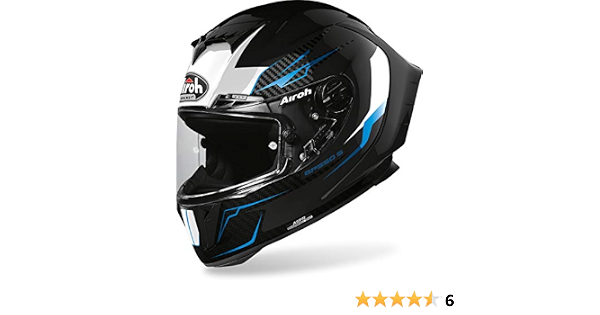 CASCO AIROH GP550 S VENOM BLACK GLOSS S : Amazon.it: Auto e Moto