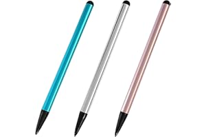 Leloco 3 Stück 2 in 1 Universelles Kapazitives Tablet Touchscreen-Stift, Tablet Stift für Alle Tablets Kompatibel mit Allen Kapazitiven Touchscreen-Geräten, Handy (Rosa, Himmelblau, Silber)