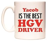 Acabado blanco brillante Yacob IS THE BEST HGV DRIVER Taza por WeDoMugs
