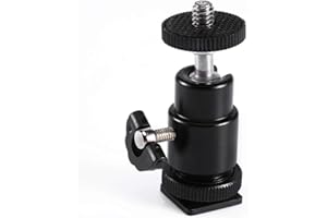 Kugelkopf Stativkopf Ball Head 1/4 Stativkopf Kugelkopf Kamera Stativ Stativköpfe Kamera Stativ 1/4 Heiß Schuhadapter Blitzlicht Halterung Halter Halterung Wiege Kugelkopf mit