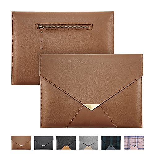 Macbook 12 Zoll Tasche, ESR® Courier Series Macbook 12 Zoll Schutzhülle Premium PU Ledertasche für Macbook 12 Zoll (Braun)
