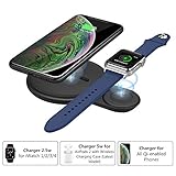 Carga segura - Puede cargar su teléfono normalmente sin quitar la carcasa cuyo grosor es inferior a 5 mm. El área del cargador del reloj retráctil se puede ocultar en el botón del área del cargador del teléfono cuando no se está cargando, lo que ahorra espacio.(NOTA: mantenga los objetos magnéticos como tarjetas de crédito, monedas, estuches metálicos y llaves alejados del cargador cuando se esté cargando).
