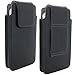 Produktbild XiRRiX Leder Handy Gürteltasche für Smartphone - Tasche für Cat S31 S41 - Huawei Honor 8 9 P10 Lite - iPhone X - ZTE Blade V8 - schwarz