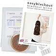Easyblinds easyblackout Blackout Blind, Any Shape/Size Up To 250 x 135cm, White, Self-Adhesive Attachments, Patented Design For Full Blackout, Easy To Use, Temporary Or Permanent