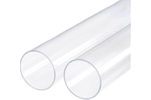 Recogwood 2 tubi rotondi rigidi in acrilico trasparente, diametro interno 51 mm, diametro esterno 55 mm, diametro esterno 305 mm, per lampade e lanterne, sistema di raffreddamento ad acqua