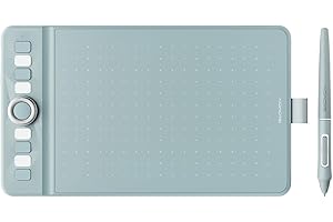 GAOMON WH851 Wireless Drawing Tablet,Battery-Free AP519 Digital Pen, 8 Programmable Press Keys, Ideal for Drawing Studying and Working(Green)