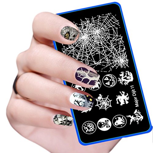 Oyedens 1PCS Halloween Nail Art Manicure Template Plate Image Stamp Stamping Plates DIY Tools