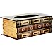 Produktbild JILAN HOME- Europäische Buch Form Holz Papiertuch Box Serviette Karton Schublade Box Home Ornamente für Schlafzimmer Wohnzimmer Büro 25,8 cm × 15 cm × 10 cm ( Farbe : Grün )