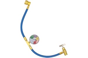 VORCOOL R134A Climatisation de La Climatisation Réfrigérant Tuyau de Recharge du Réfrigérant avec Jauge de Pression Recharge de Réfrigérant Tuyau Rapide Coupleur Rapide