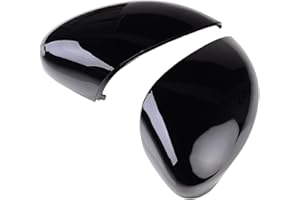 STEEIRO Pair Black Wing Mirror Cover Cap, fit for Fo-rd Fiesta MK7 2008-2017 (Glossy Black)