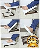 Twin Pack of Adjustable Angle Foot and Leg Rest/Mahogany